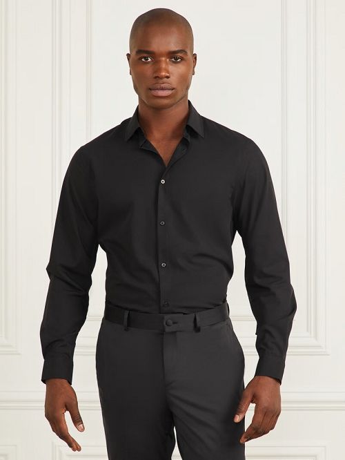 Guess Jacob Notched Cuff Shirt Negrii | GUESS-SN31130