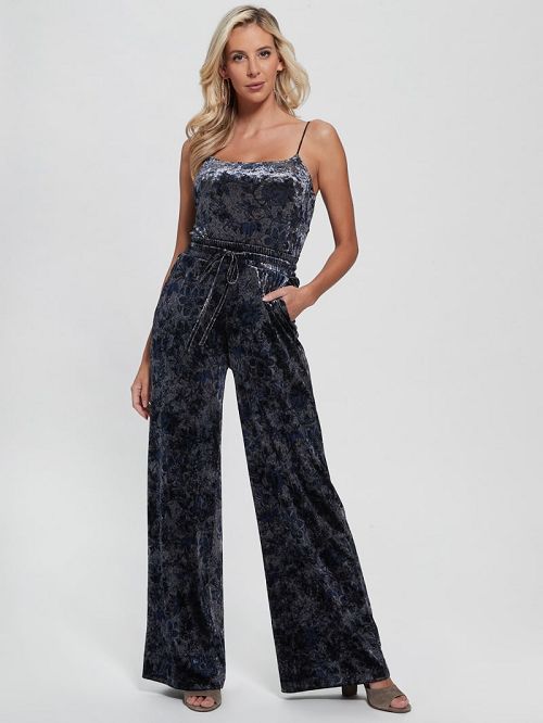 Guess Jade Velvet Bodysuit Albastri | GUESS-SN27185