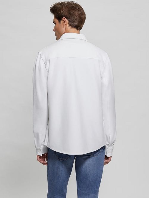 Guess James Textured Shirt Albi | GUESS-SN31131