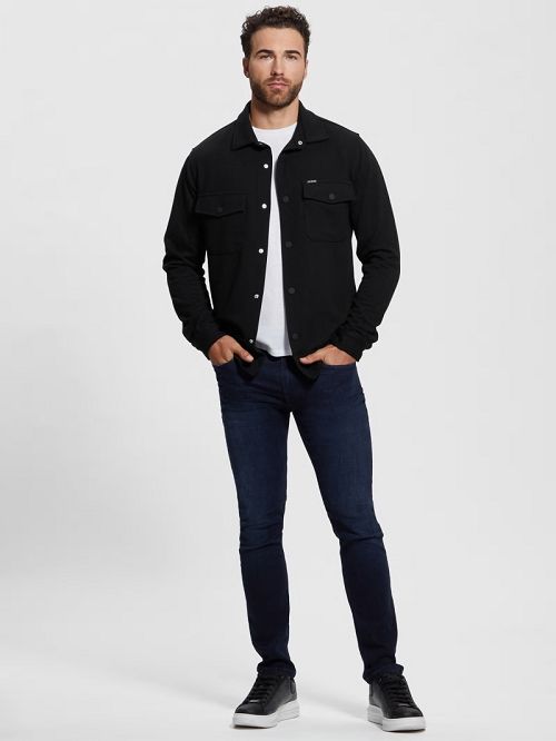 Guess James Textured Shirt Negrii | GUESS-SN31115