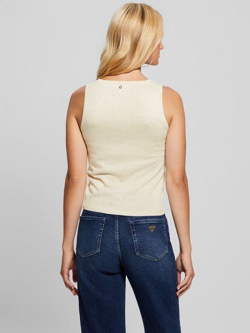 Guess Janine Rhinestone Sweater-Knit Top Albi | GUESS-SN27833