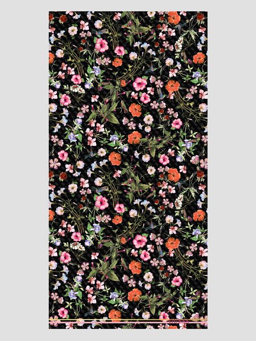 Guess Jannessa Floral Scarf Negrii | GUESS-SN30191