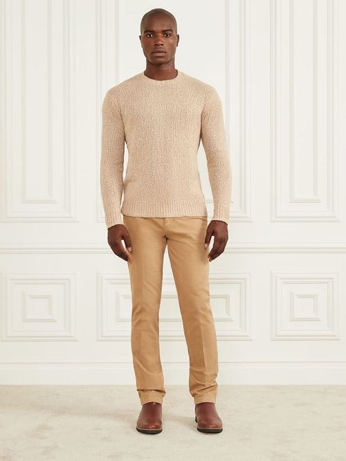Guess Jaspe Crewneck Sweater Bej | GUESS-SN31002