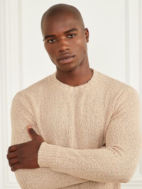 Guess Jaspe Crewneck Sweater Bej | GUESS-SN31002