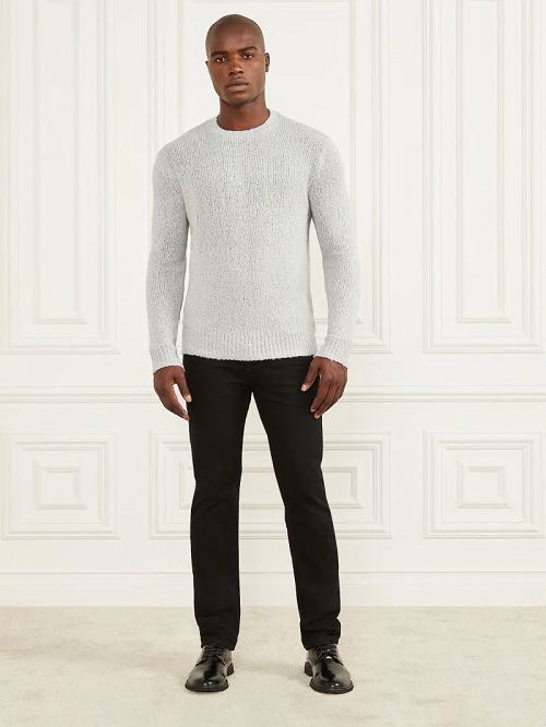 Guess Jaspe Crewneck Sweater Gri | GUESS-SN31003