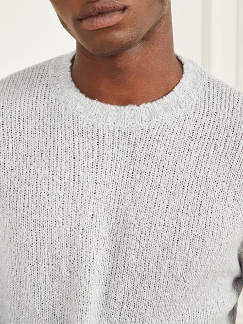 Guess Jaspe Crewneck Sweater Gri | GUESS-SN31003