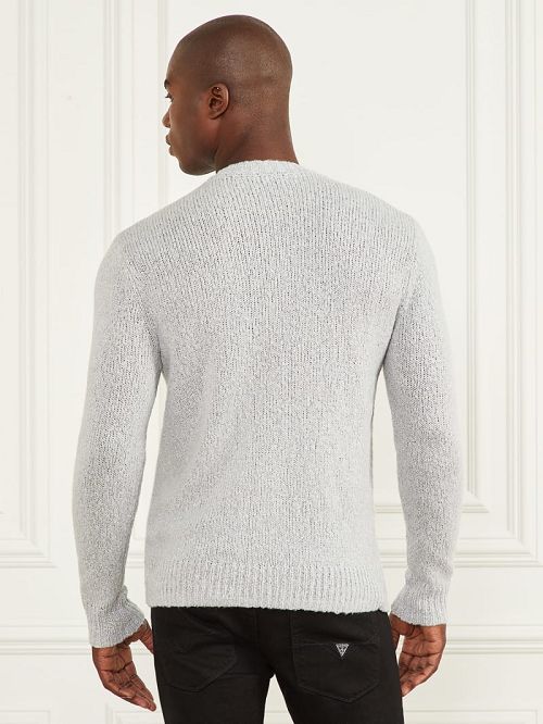 Guess Jaspe Crewneck Sweater Gri | GUESS-SN31003