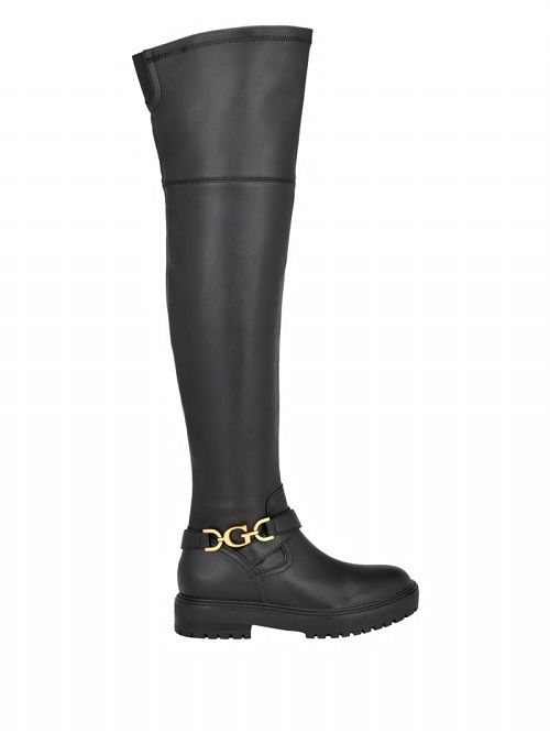 Guess Jellio Buckle Knee-High Boots Negrii | GUESS-SN29919