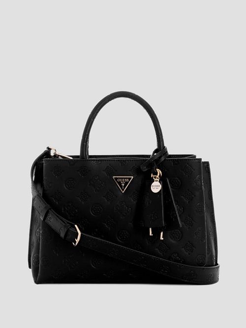 Guess Jena Elite Luxury Satchel Negrii | GUESS-SN28696