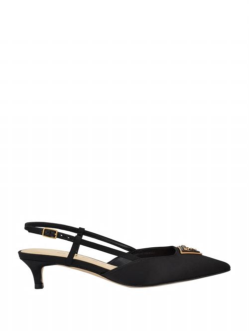 Guess Jesson Satin Kitten Heels Negrii | GUESS-SN29871