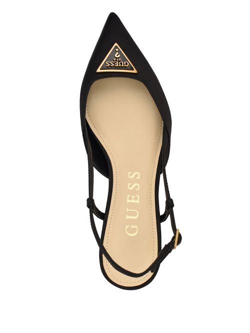 Guess Jesson Satin Kitten Heels Negrii | GUESS-SN29871