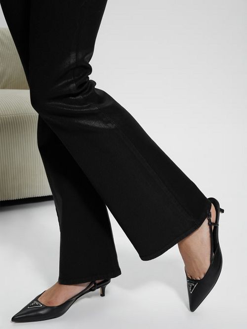 Guess Jesson Triangle Kitten Heels Negrii | GUESS-SN29857