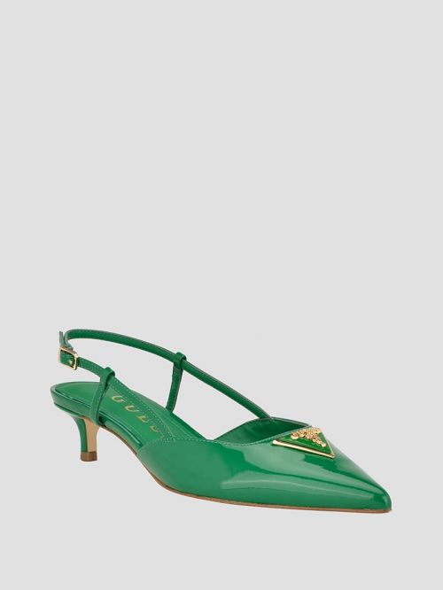 Guess Jesson Triangle Kitten Heels Verzi | GUESS-SN29779