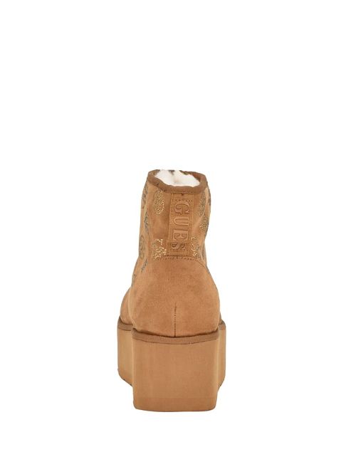 Guess Jilla Platform Faux-Suede Booties Bej | GUESS-SN29895