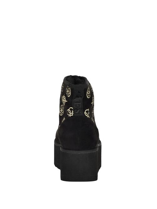 Guess Jilla Platform Faux-Suede Booties Negrii | GUESS-SN29893