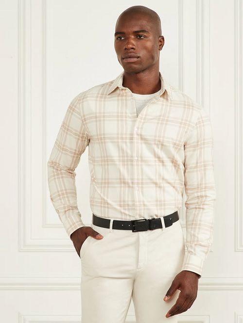 Guess Joe Plaid Shirt Bej | GUESS-SN31192