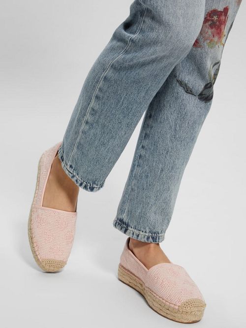 Guess Joelyn Espadrille Flats Bej | GUESS-SN29880