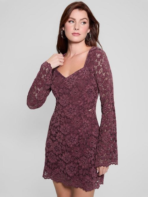 Guess Josephine Lace Dress Rosii | GUESS-SN26932