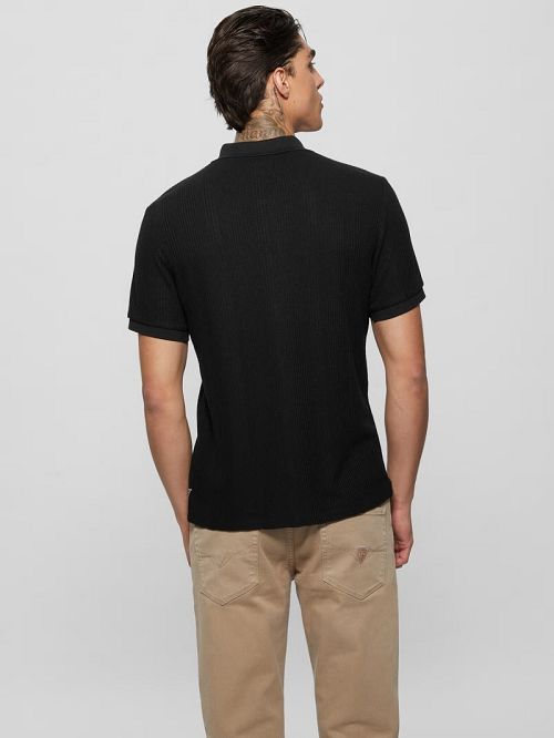 Guess Joshua Waffle Shirt Negrii | GUESS-SN31279