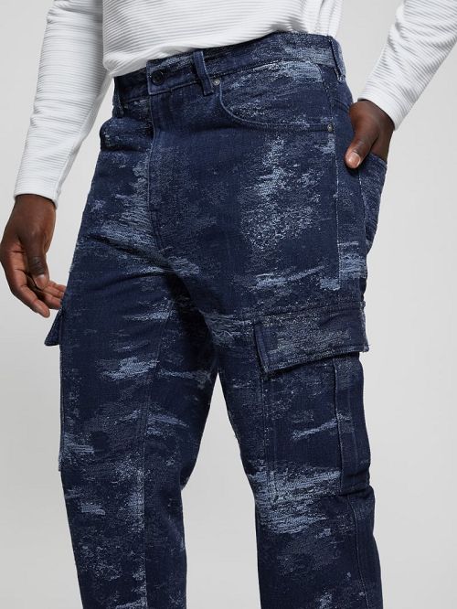 Guess Julianne Denim Cargo Pants Albastri | GUESS-SN30455