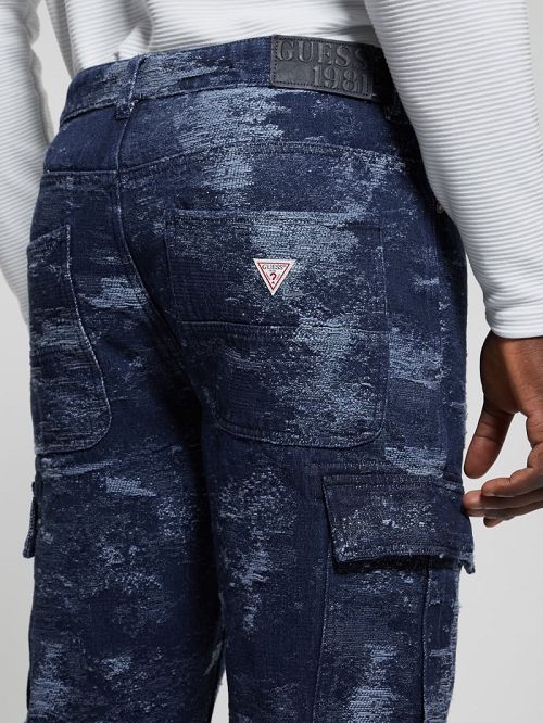 Guess Julianne Denim Cargo Pants Albastri | GUESS-SN30455