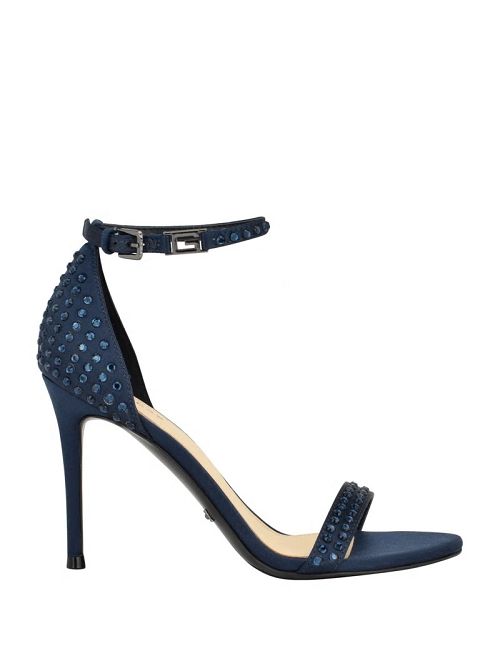 Guess Kabaile Rhinestone Heels Albastri | GUESS-SN29682
