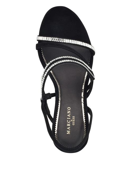 Guess Kaden Crystal Strappy Heel Negrii | GUESS-SN29759