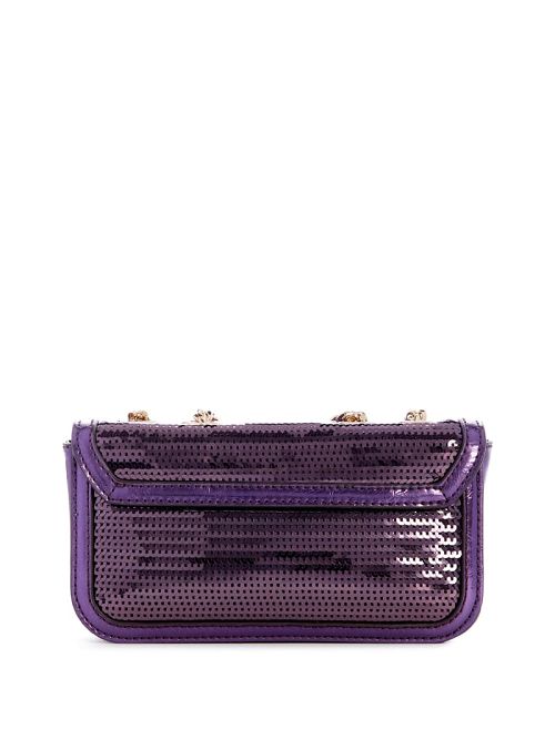 Guess Kaska Sequin Convertible Mini Crossbody Violet | GUESS-SN28818