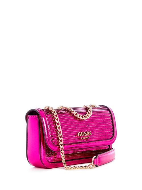 Guess Kaska Sequin Convertible Mini Crossbody Roz | GUESS-SN28881