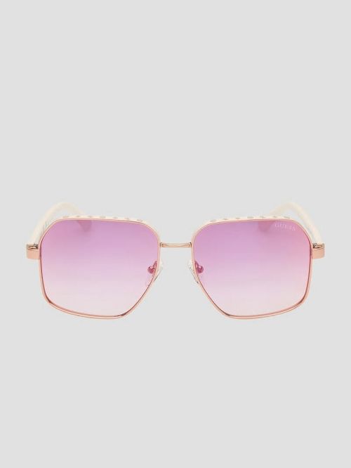 Guess Katelyn Metal Rim Signature Sunglasses Roz | GUESS-SN30077