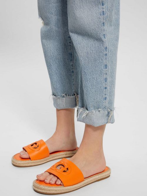 Guess Katica Espadrille Sandals Portocalii | GUESS-SN29697