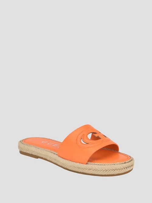 Guess Katica Espadrille Sandals Portocalii | GUESS-SN29697