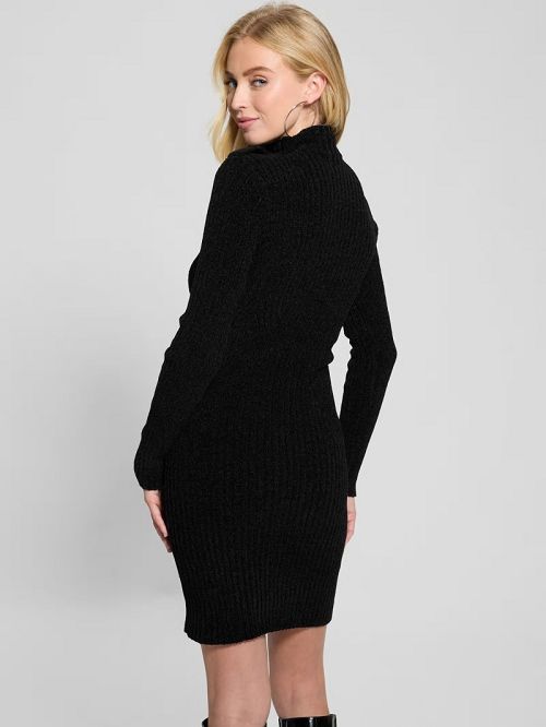 Guess Keily Mock Neck Sweater Dress Negrii | GUESS-SN26809