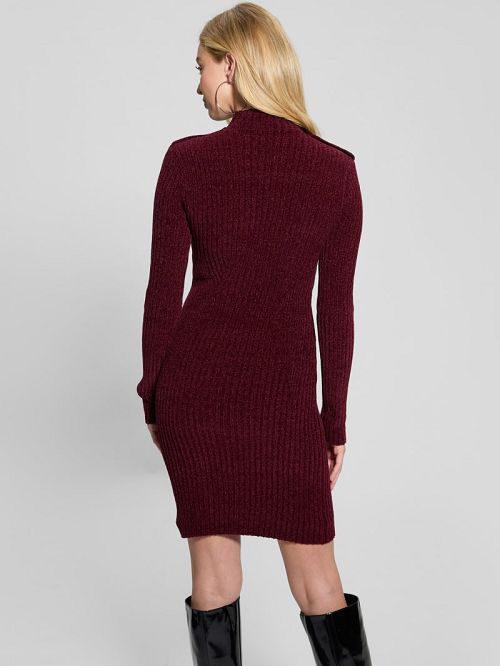 Guess Keily Mock Neck Sweater Dress Rosii | GUESS-SN26814