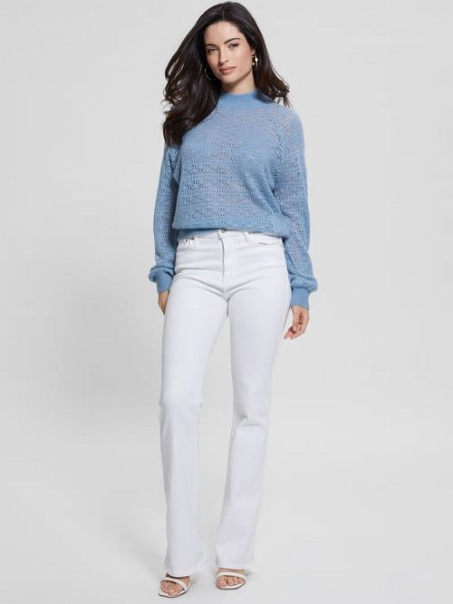 Guess Kensley Open-Knit Sweater Albastri | GUESS-SN27613