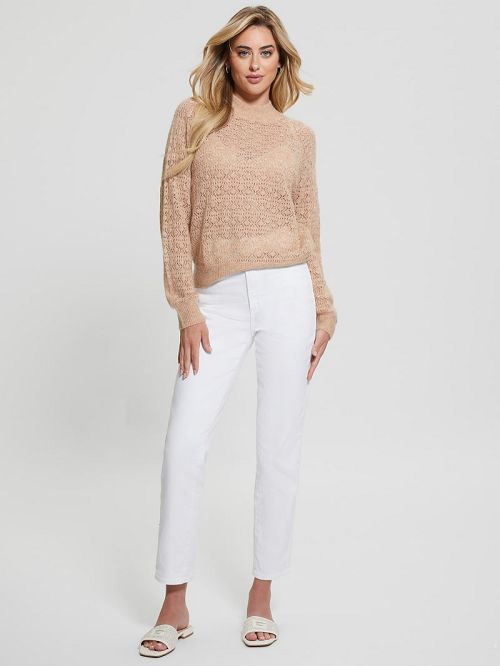 Guess Kensley Open-Knit Sweater Bej | GUESS-SN27829