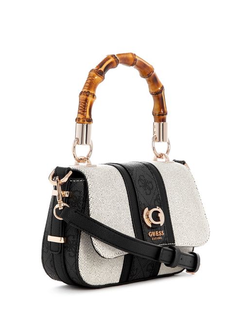 Guess Kerima Bamboo Mini Shoulder Bag Negrii | GUESS-SN28737