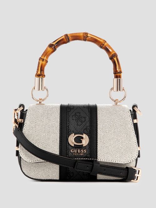 Guess Kerima Bamboo Mini Shoulder Bag Negrii | GUESS-SN28737