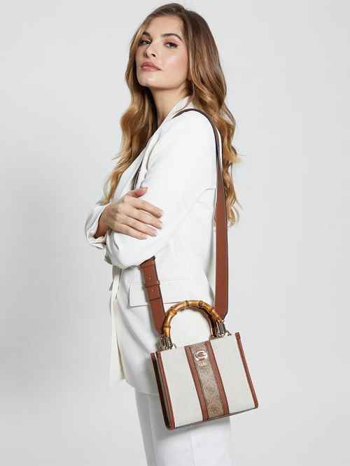 Guess Kerima Bamboo Mini Tote Bej | GUESS-SN29458
