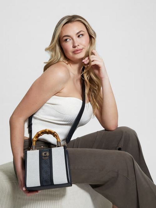 Guess Kerima Bamboo Mini Tote Negrii | GUESS-SN28731