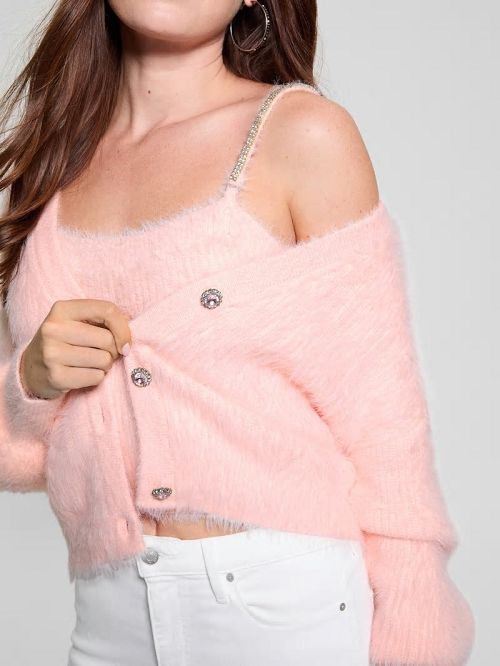 Guess Keyla Fuzzy Cardigan Roz | GUESS-SN27242