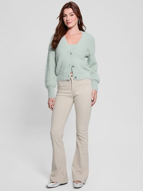 Guess Keyla Fuzzy Cardigan Verzi | GUESS-SN27402
