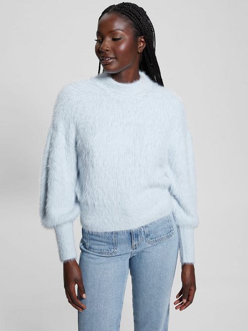 Guess Keyla Fuzzy Sweater Albastri | GUESS-SN27634