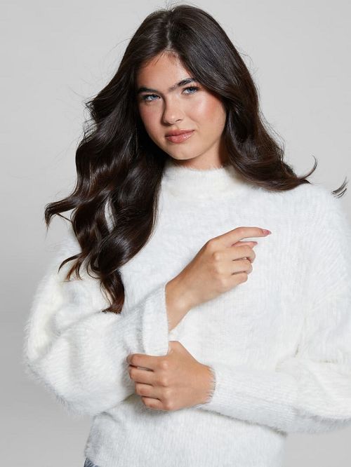 Guess Keyla Fuzzy Sweater Albi | GUESS-SN27759