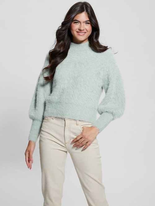 Guess Keyla Fuzzy Sweater Verzi | GUESS-SN27386