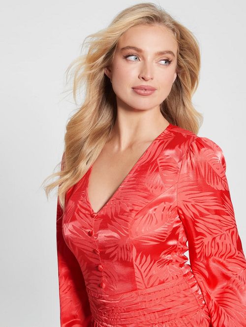 Guess Khadesa Jacquard Romper Rosii | GUESS-SN26722
