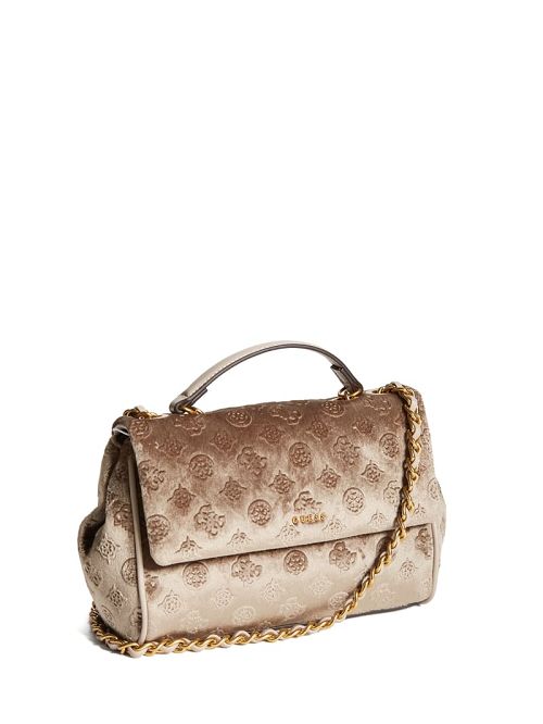 Guess Kimi Logo Convertible Crossbody Galbeni | GUESS-SN28744