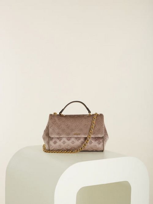 Guess Kimi Logo Convertible Crossbody Galbeni | GUESS-SN28744