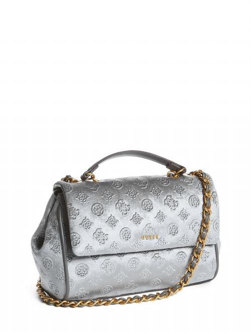 Guess Kimi Logo Convertible Crossbody Gri | GUESS-SN28784