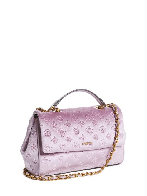Guess Kimi Logo Convertible Crossbody Violet | GUESS-SN28918
